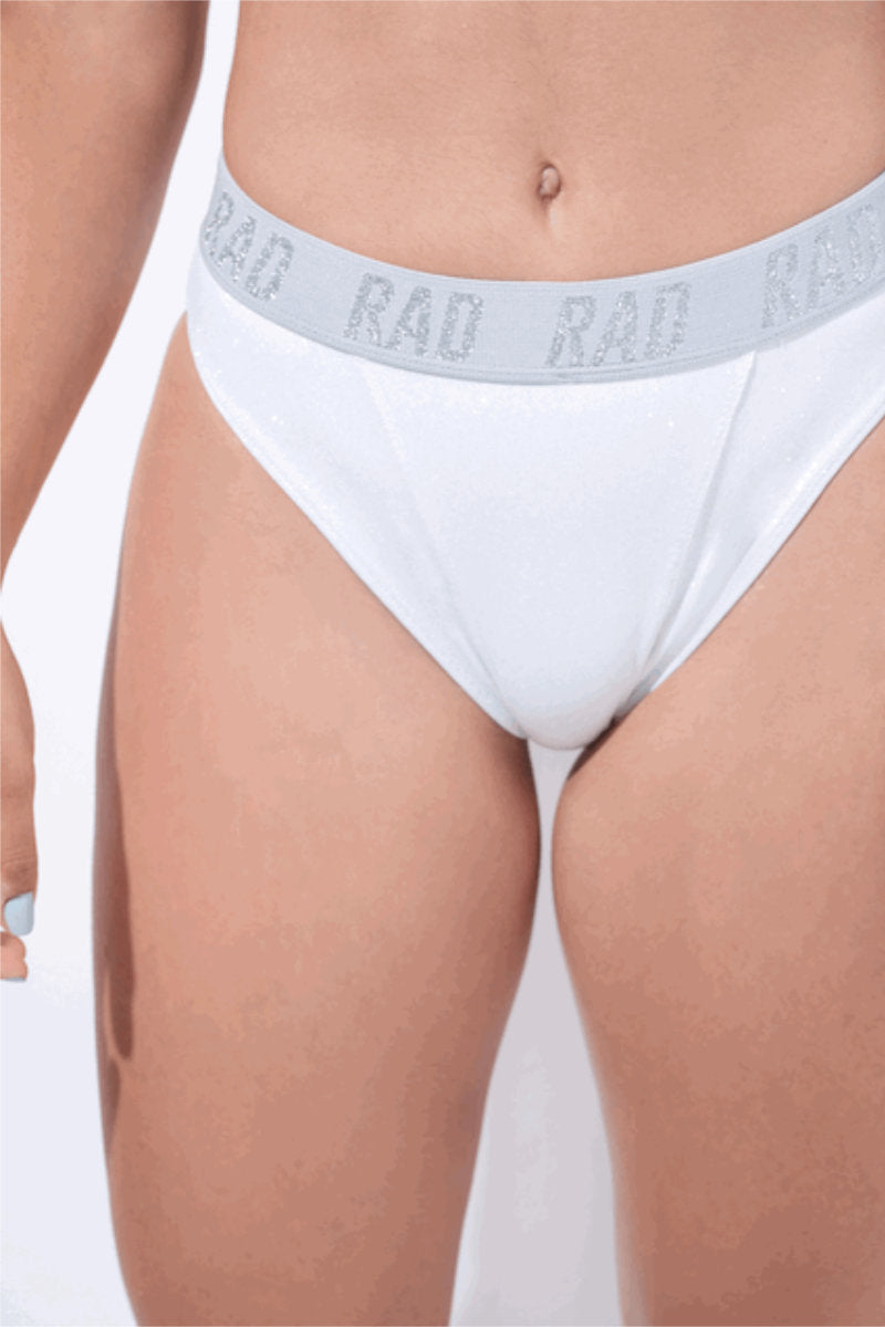 RAD Atlantida Shorts - White Glitter