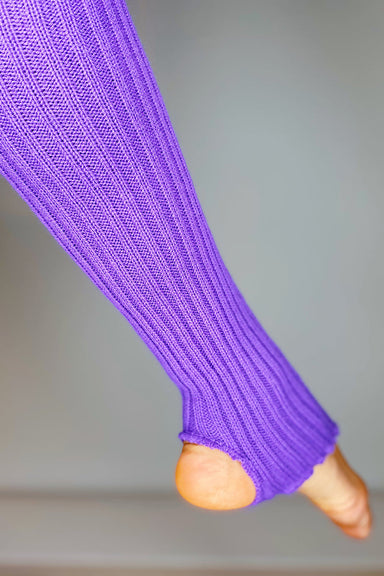 Knee High Stirrup Legwarmers - Purple-Pole Junkie-Pole Junkie