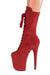 Pleaser USA Flamingo-1050FS Faux Suede 8inch Pleaser Boots - Red-Pleaser USA-Pole Junkie