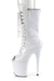 Pleaser USA Flamingo-1051 8inch Peep Toe Pleaser Boots - Patent White-Pleaser USA-Pole Junkie