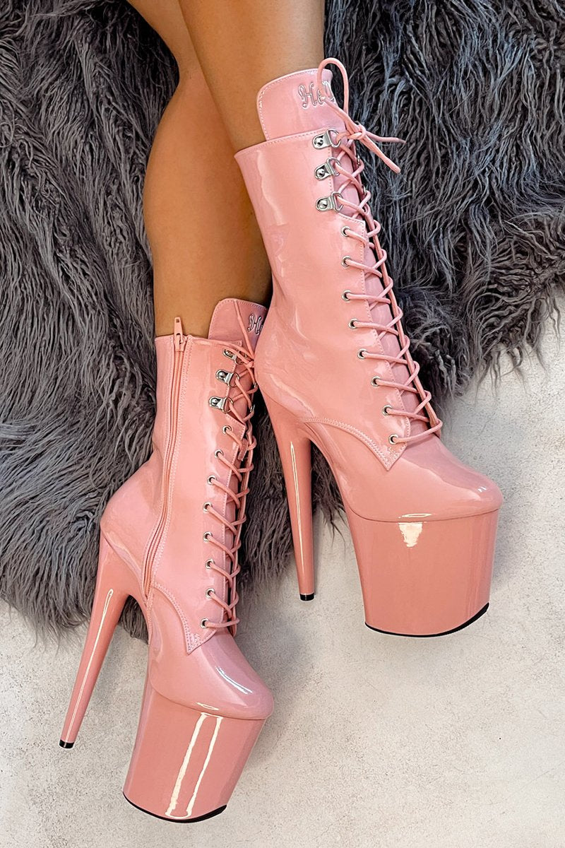 Hella Heels LipKit 8inch Boots - Candy Shop-Hella Heels-Pole Junkie