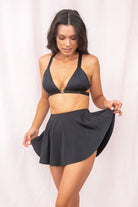 Lunalae Free Flow High Waist Shorts - Black-Lunalae-Pole Junkie