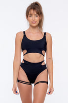 Nona Perkasa Gladiolus Top - Black-Nona Perkasa-Pole Junkie