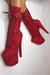 Hella Heels High BabyDoll 8inch Boots - Dark Red-Hella Heels-Pole Junkie