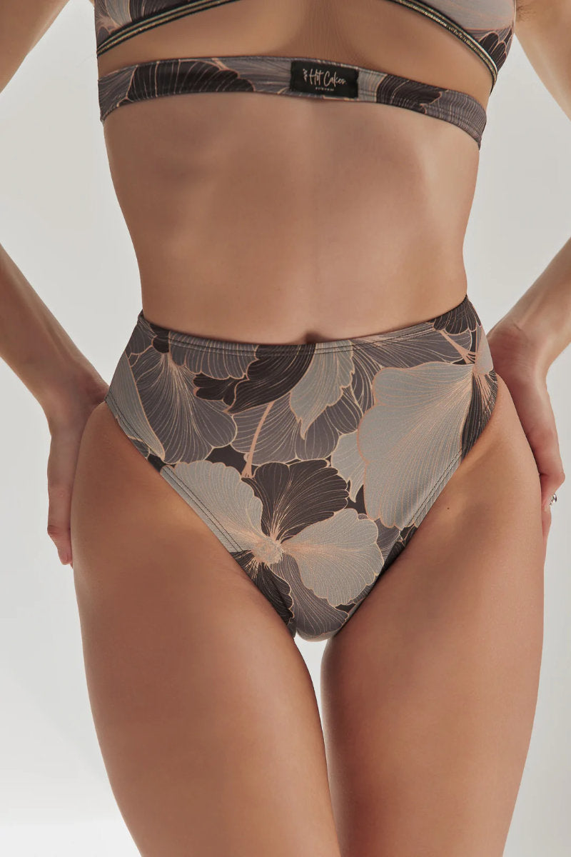 Hot Cakes Polewear Neoprene Bottoms - Dark Peonies-Hot Cakes-Pole Junkie