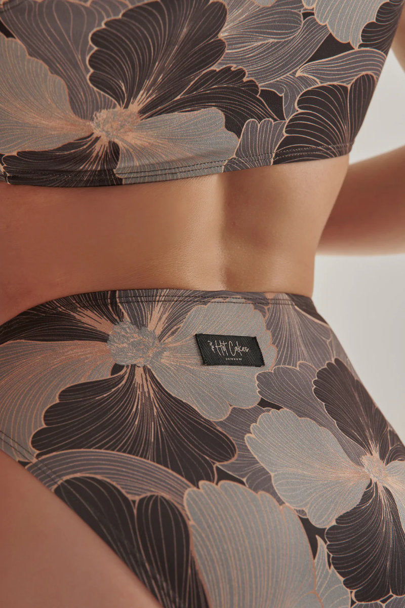 Hot Cakes Polewear Neoprene Bottoms - Dark Peonies-Hot Cakes-Pole Junkie