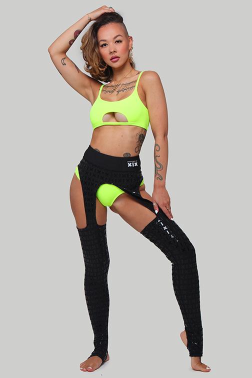 Creatures of XIX Gecko Grip Cowgirl Leggings - Black-Creatures of XIX-Pole Junkie