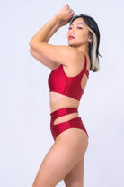 Sorte Instinct Bottoms - Poppy Red-Sorte-Pole Junkie