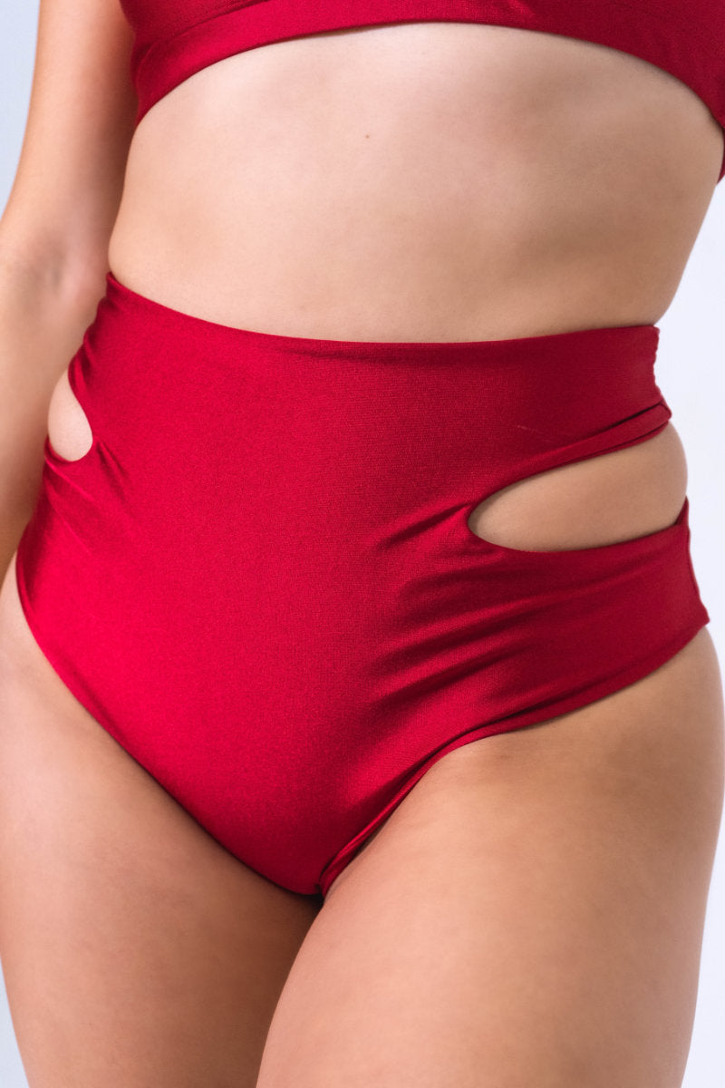 Sorte Instinct Bottoms - Poppy Red-Sorte-Pole Junkie