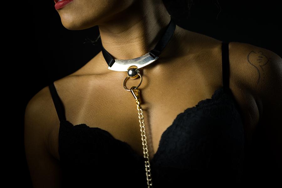 Rolling Choker Harness - Black-Rolling-Pole Junkie