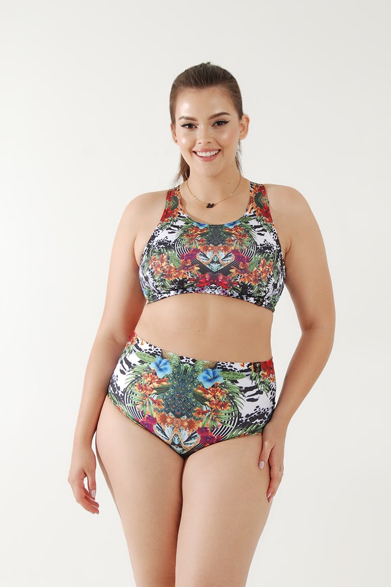 Pole Addict High Waisted Shorts - Jungle-Pole Addict-Pole Junkie