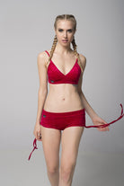 RAD Monica Velvet Top - Red-RAD-Pole Junkie