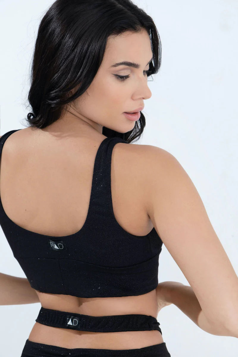 RAD Glitter XX Top - Black-RAD-Pole Junkie