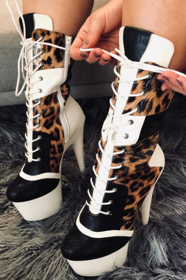 Hella Heels EmpireKicks 7inch Boots - White-Hella Heels-Pole Junkie