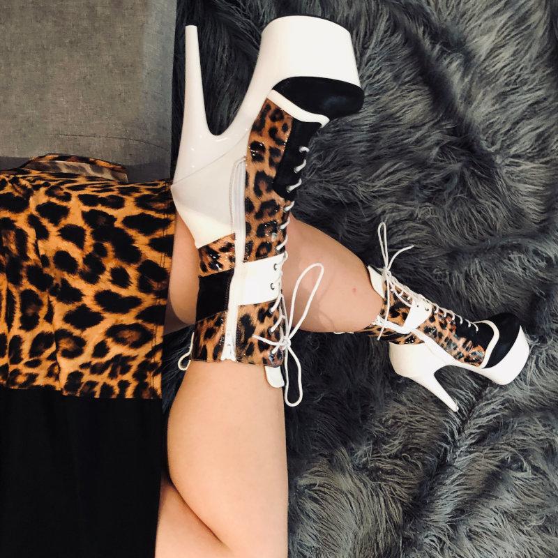 Hella Heels EmpireKicks 7inch Boots - White-Hella Heels-Pole Junkie