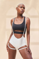 Lunalae Zena Garter Overall Sling Bottoms - White-Lunalae-Pole Junkie