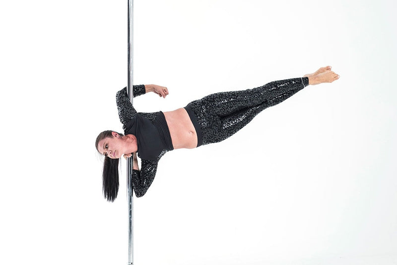 Paradise Chick Superhero Series Ultra Grip Crop Top - Black Leopard-Paradise Chick-Pole Junkie