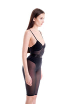 Hamade Activewear Mesh High Waisted Cycling Shorts - Black-Hamade Activewear-Pole Junkie