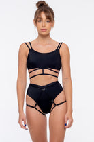 Nona Perkasa Moonflower Top - Black-Nona Perkasa-Pole Junkie