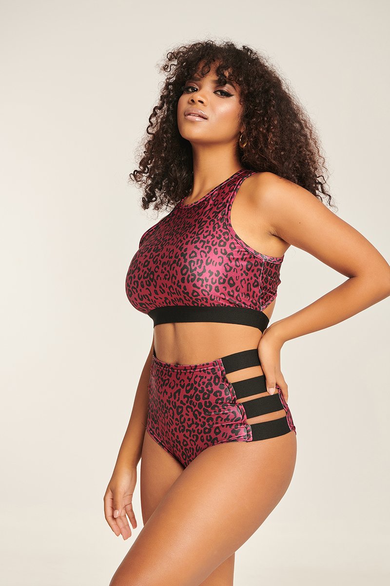 Paradise Chick Athlecious Crop Top - Cherry