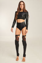 Paradise Chick Polecious Kneepad Socks - Black-Paradise Chick-Pole Junkie