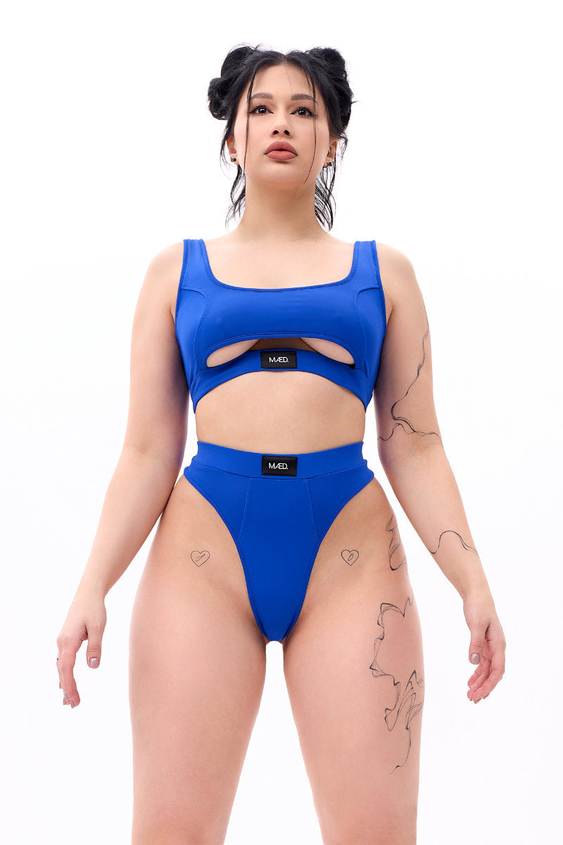 MÆD Offset Top - Matte Electric Blue-MÆD-Pole Junkie