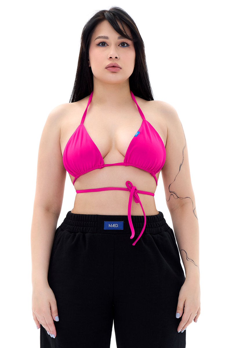 MÆD Bikini Top - Matte Pink-MÆD-Pole Junkie