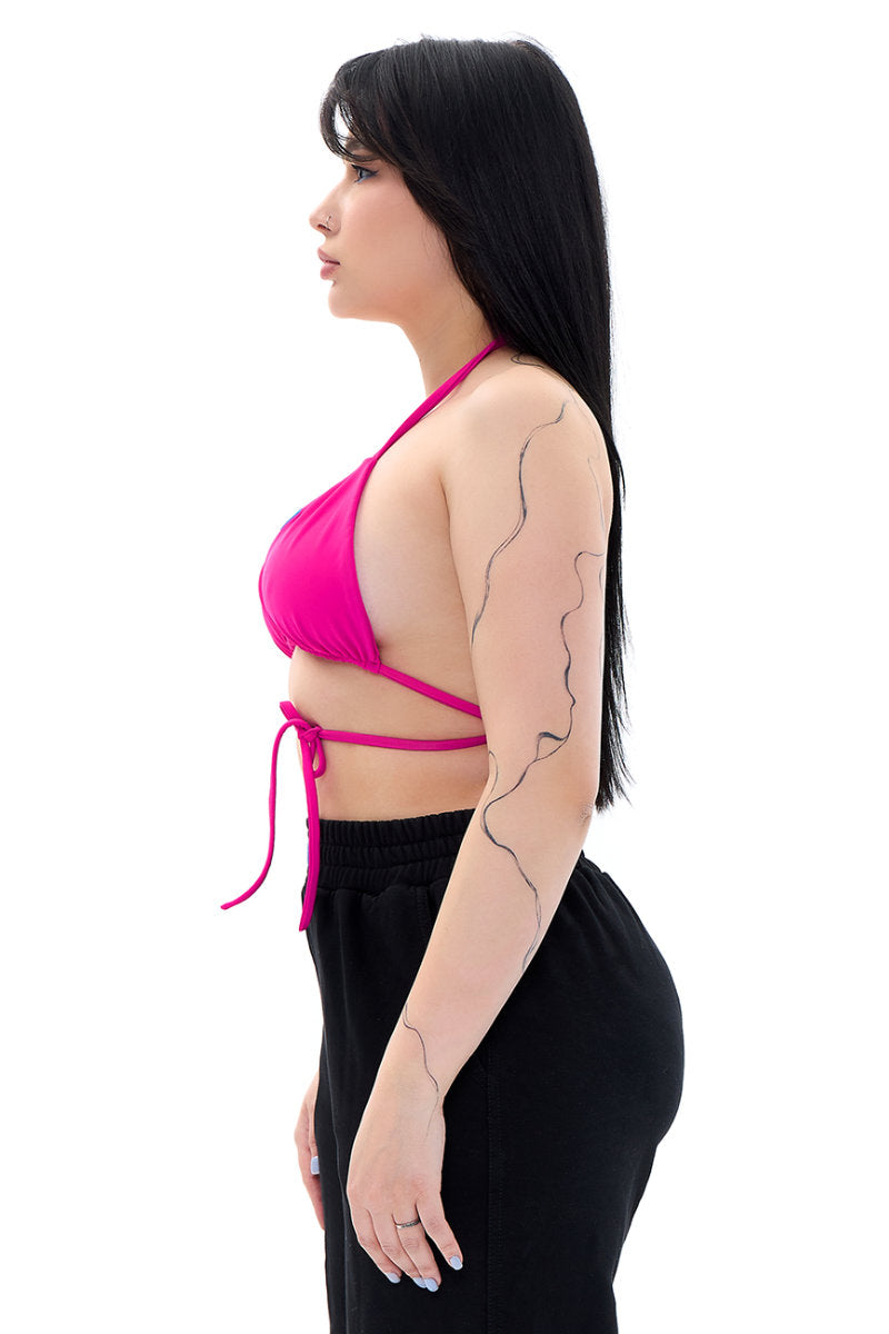 MÆD Bikini Top - Matte Pink-MÆD-Pole Junkie