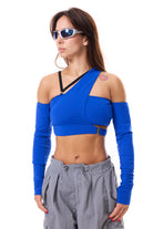 MÆD Kitana Top - Matte Electric Blue-MÆD-Pole Junkie
