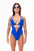 MÆD V-shape Bodysuit - Matte Electric Blue-MÆD-Pole Junkie
