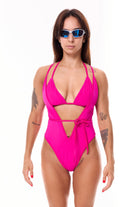 MÆD V-shape Bodysuit - Matte Pink-MÆD-Pole Junkie
