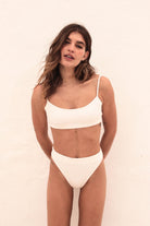 Rolling KI High Waisted Hot Pants - Ribbed Off-White-Rolling-Pole Junkie