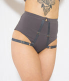 Tatiana Activewear Tokio Shorts - Charcoal-Tatiana Activewear-Pole Junkie