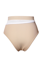 Hamade Activewear High Cut Bottoms - Beige-Hamade Activewear-Pole Junkie