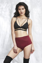 Lunalae High Waist Shorts - Wine-Lunalae-Pole Junkie