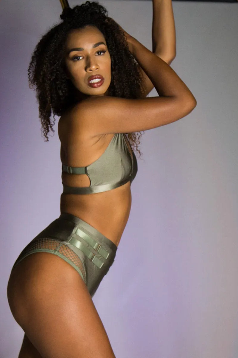 Tatiana Activewear Isla Top - Summer Khaki-Tatiana Activewear-Pole Junkie