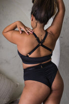 Tatiana Activewear Sofia Triangle Top - Matte Black-Tatiana Activewear-Pole Junkie