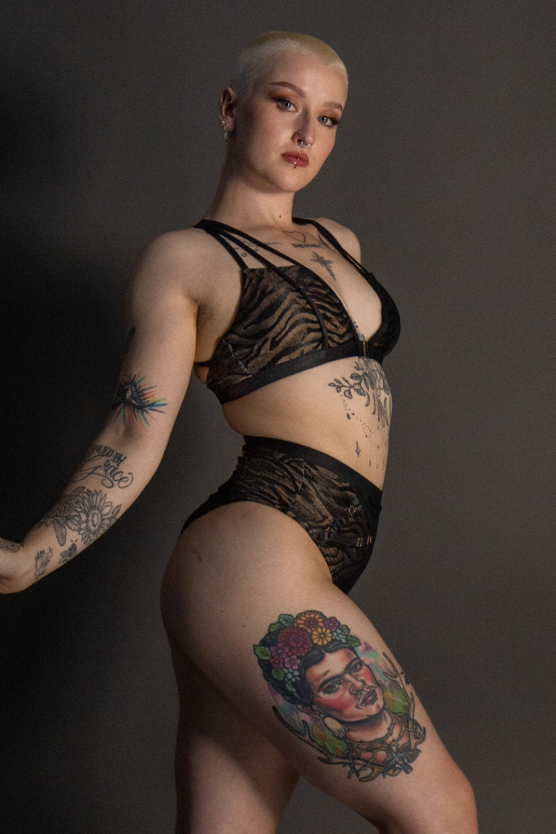 Tatiana Activewear Zanda Bra - Black-Tatiana Activewear-Pole Junkie