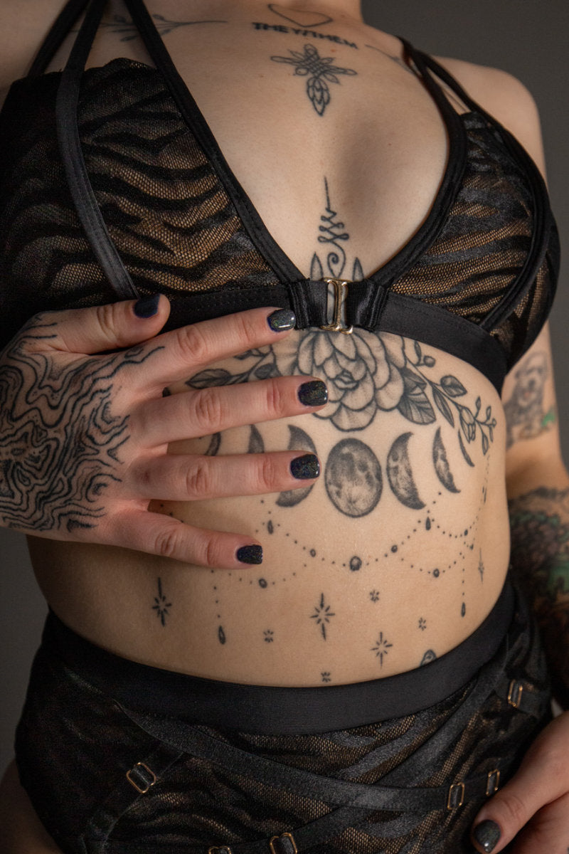 Tatiana Activewear Zanda Bra - Black-Tatiana Activewear-Pole Junkie