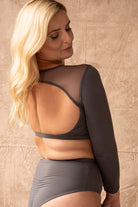 Tatiana Activewear Esme Top - Charcoal-Tatiana Activewear-Pole Junkie