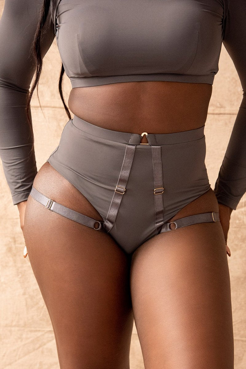 Tatiana Activewear Tokio Shorts - Charcoal-Tatiana Activewear-Pole Junkie