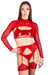 Naughty Thoughts Sinner Vinyl Underboob Top - Red-Naughty Thoughts-Pole Junkie