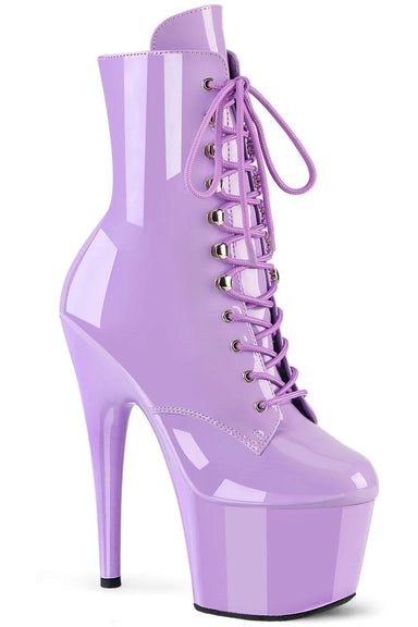 Pleaser USA Adore-1020 7inch Pleaser Boots - Patent Lavender-Pleaser USA-Pole Junkie