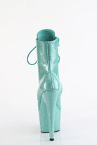 Pleaser USA Adore-1020GP 7inch Pleaser Boots - Aqua Glitter-Pleaser USA-Pole Junkie