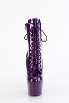Pleaser USA Adore-1020GP 7inch Pleaser Boots - Purple Glitter-Pleaser USA-Pole Junkie