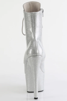 Pleaser USA Adore-1020GP 7inch Pleaser Boots - Silver Glitter-Pleaser USA-Pole Junkie