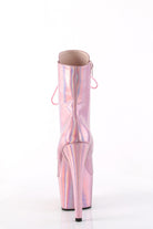 Pleaser USA Adore-1020HG 7inch Pleaser Boots - Holographic Baby Pink-Pleaser USA-Pole Junkie