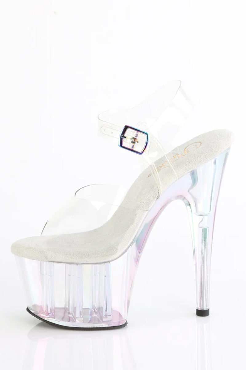 Pleaser USA Adore-708HT 7inch Pleasers - Holographic Clear