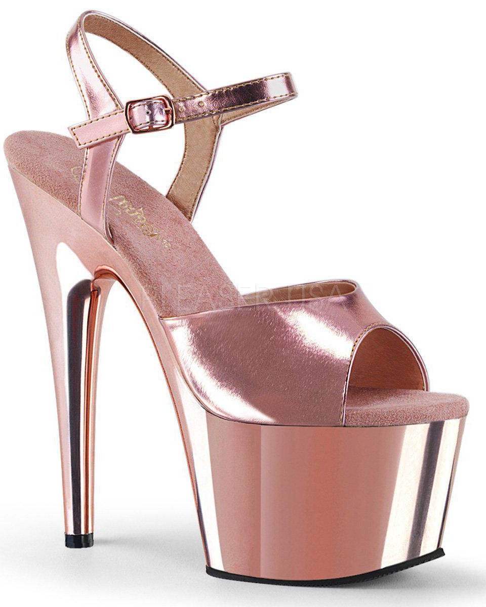 Rose gold colored clearance heels