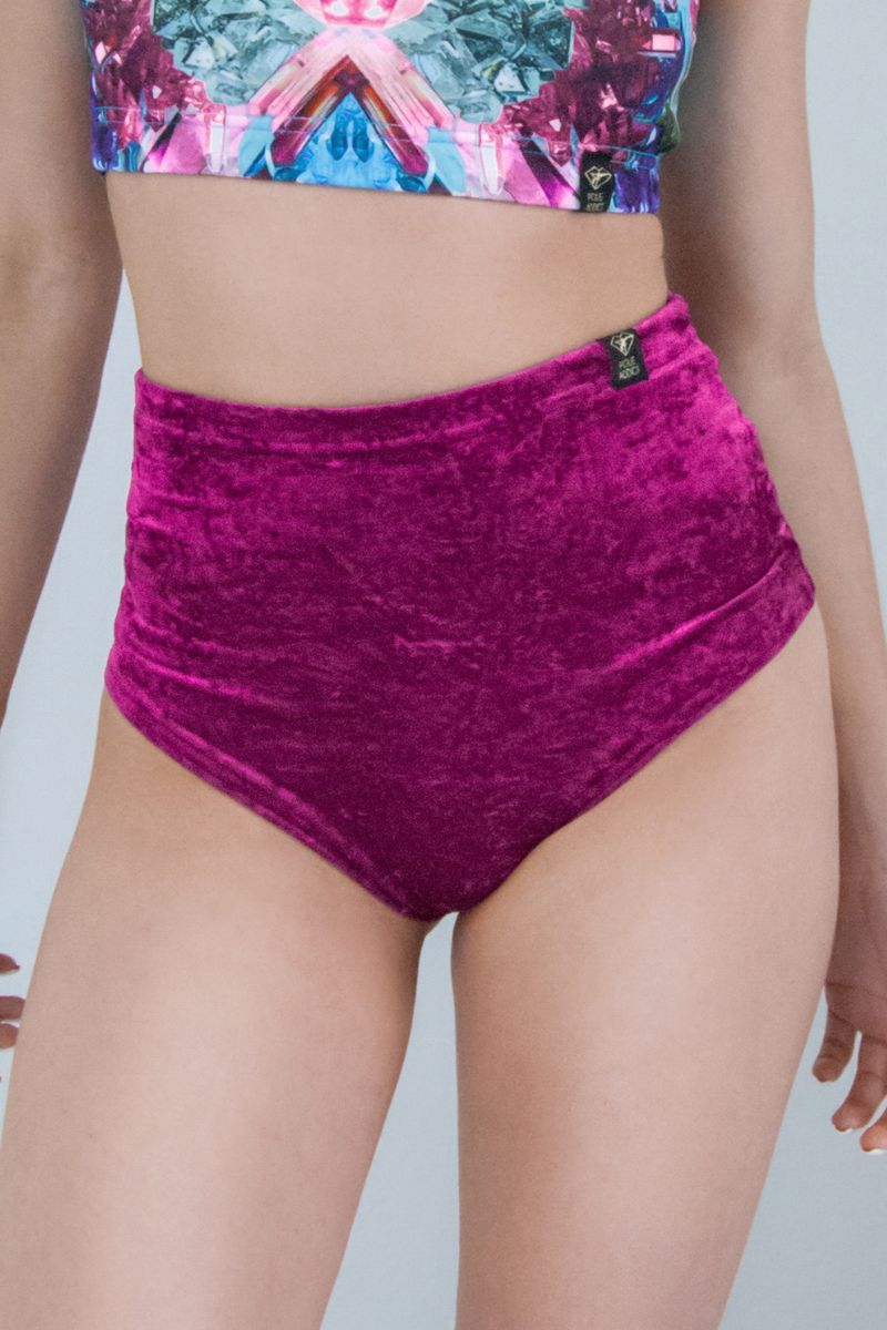 Pole Addict Scrunch Butt Basic High Waist Shorts - Velvet Fuchsia-Pole Addict-Pole Junkie